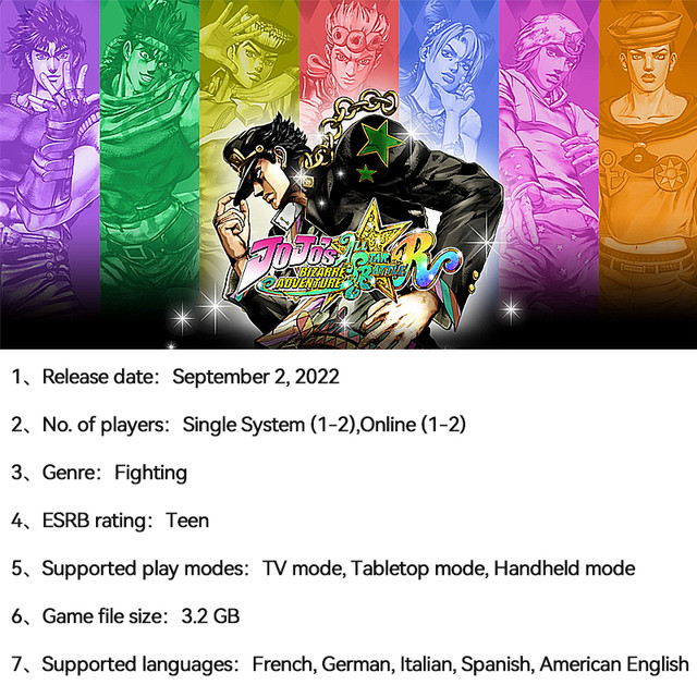 Jojo Bizarre Adventure Star Switch Games  Jojo Bizarre Adventure Nintendo  Switch - Game Deals - Aliexpress